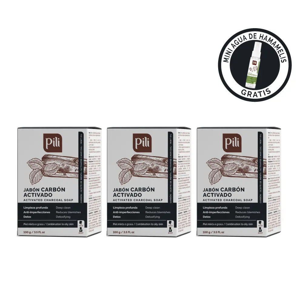 KIT PILI JABON DE CARBON 3UNI