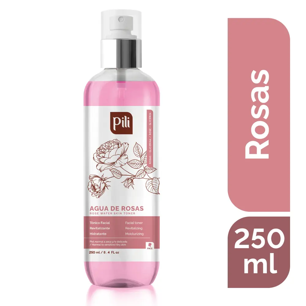 AGUA ROSAS 250 mL PILI